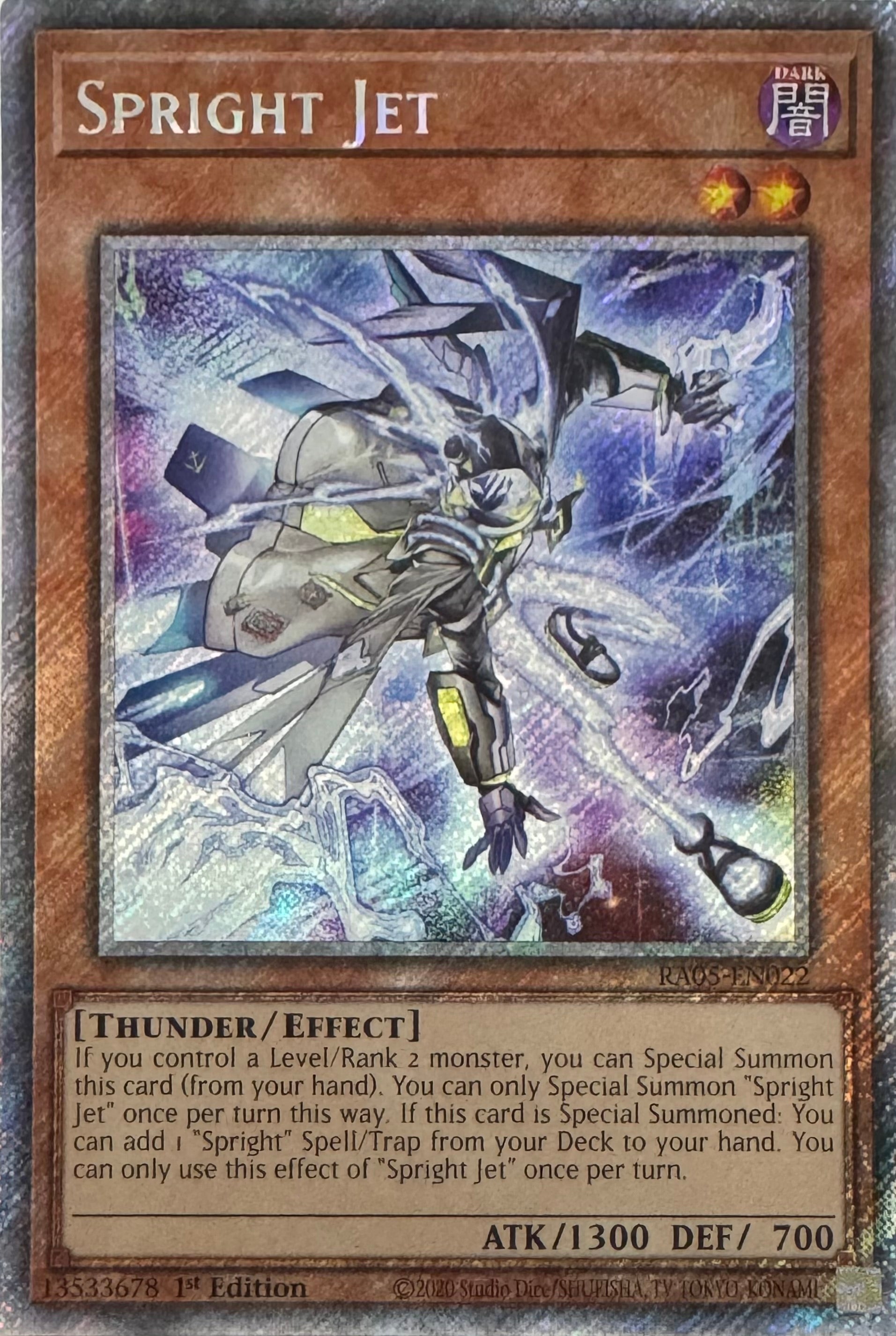 Yugioh! Spright Jet Ra05-en022 1st Edition Platinum