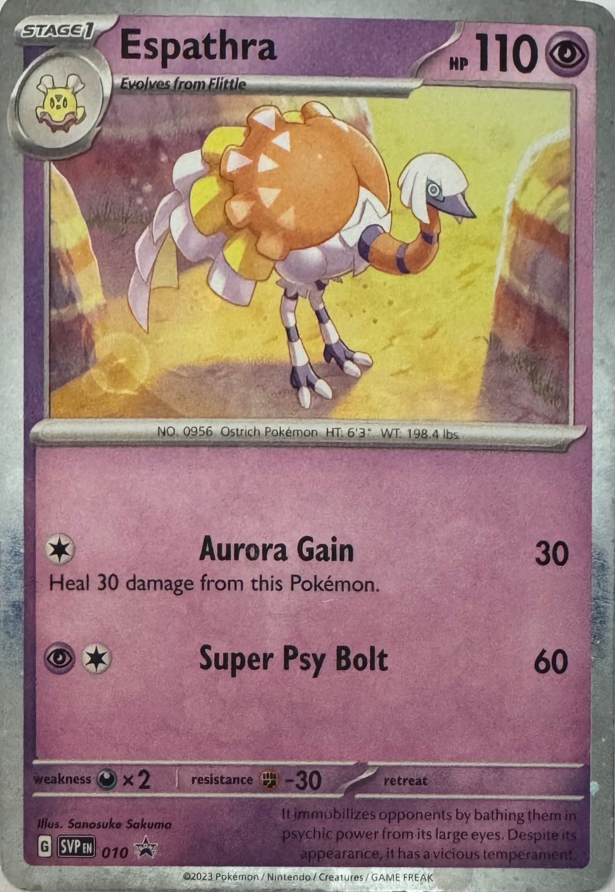 Pokemon Tcg Espathra 010 Holo Cosmos Promo