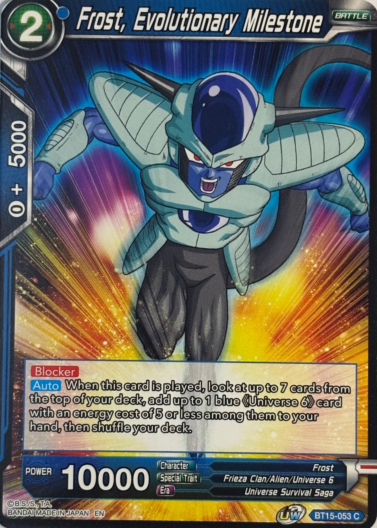 Dragon Ball Tcg Frost, Evolutionary Milestone Bt15-053