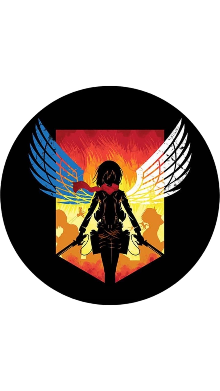 Mousepad Circular Gamer Anime Aot
