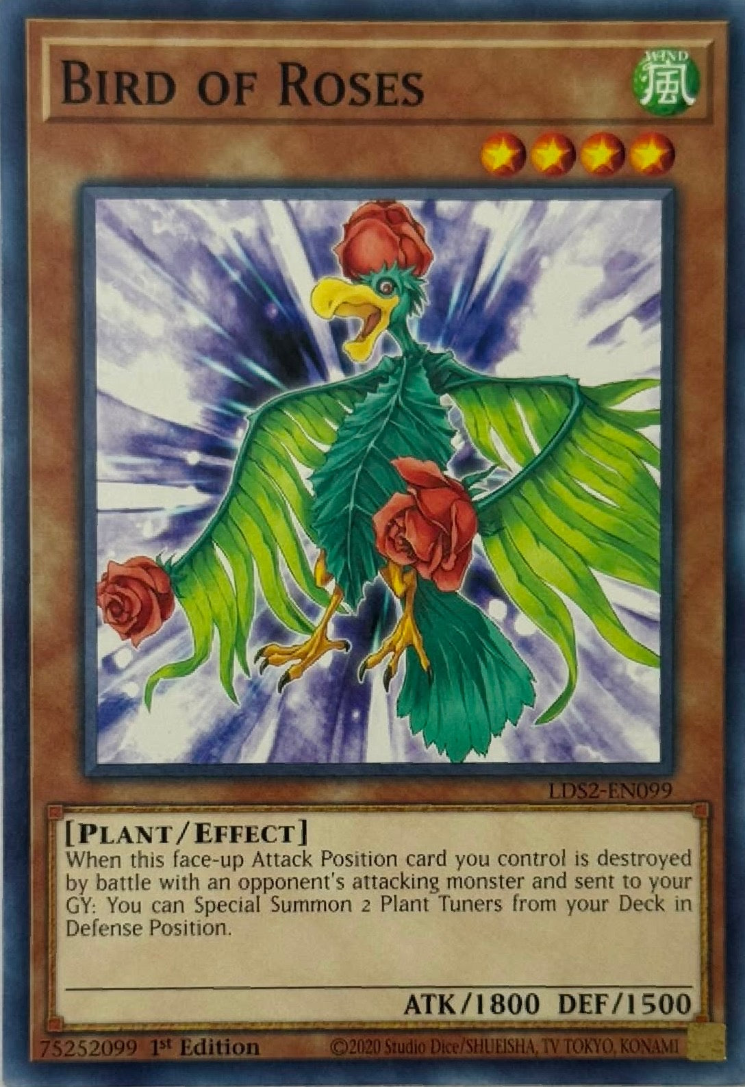 Yugioh! Bird Of Roses Lds2-en099 1st edition