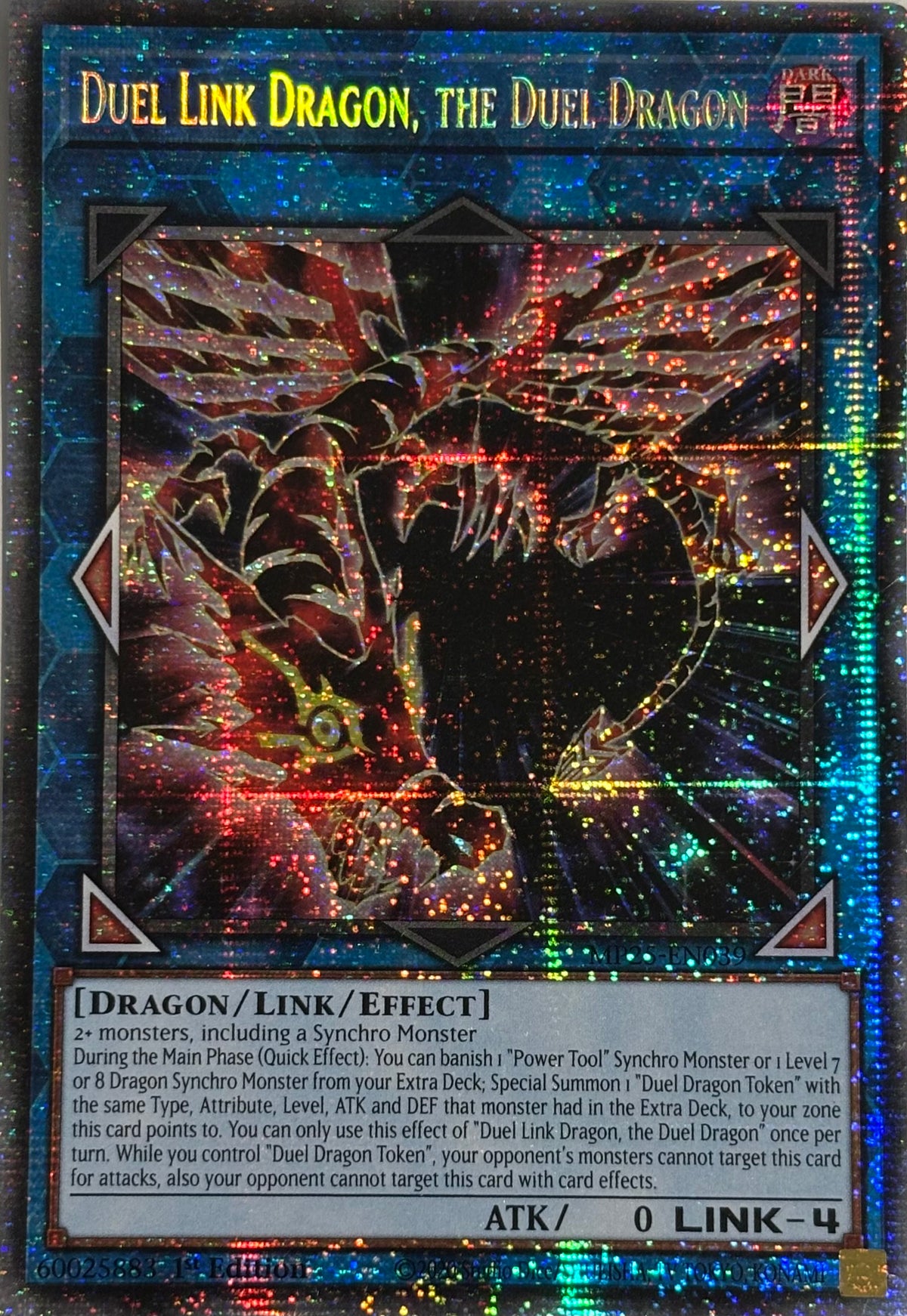 Yugioh! Duel Link Dragon, The Duel Dragon Mp25-en039 1st Edition Starlight rare