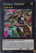 Yugioh! Zoodiac Drident Rate-en053 1st edition Secret rare