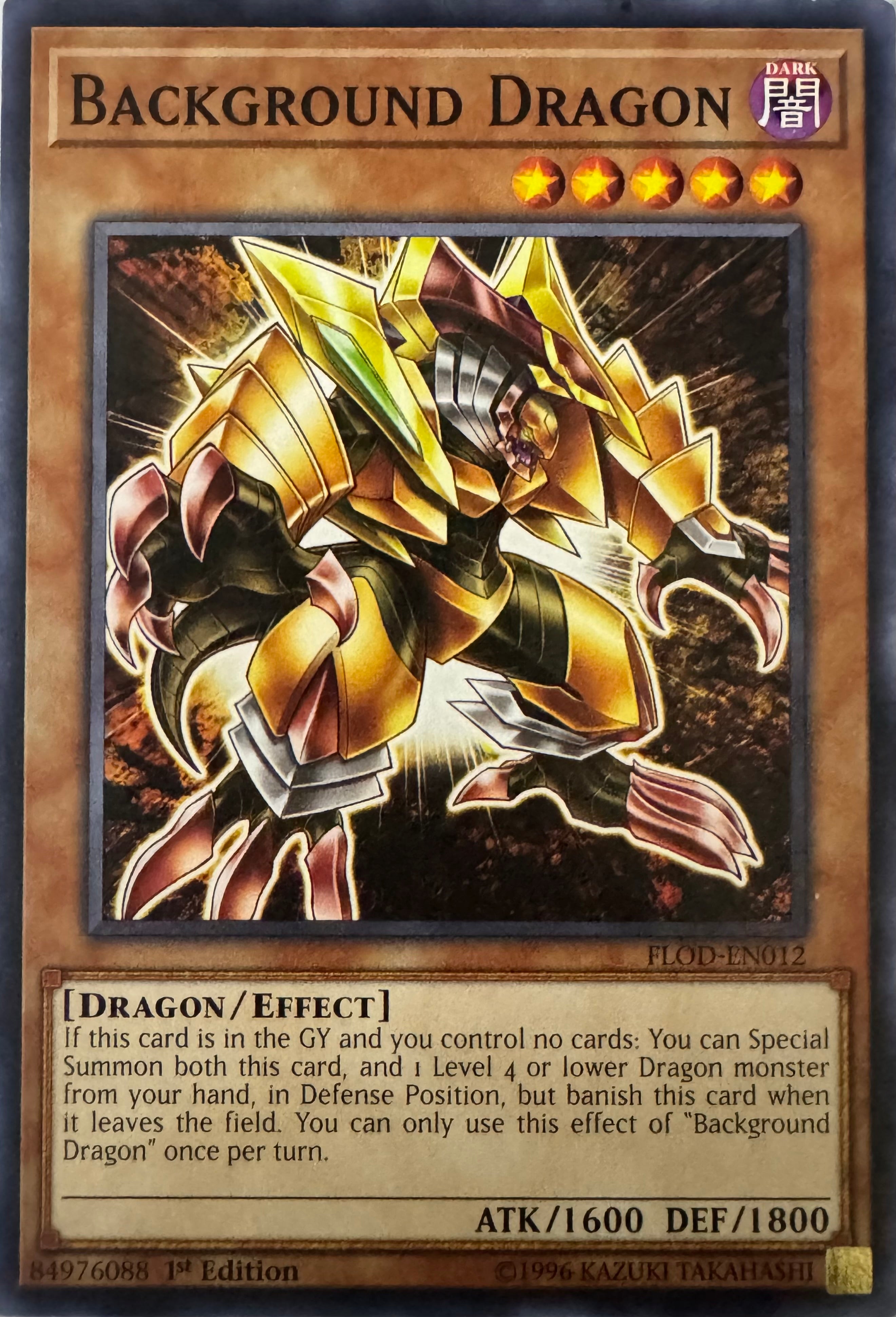Yugioh! Background Dragon Flod-en012 1st Edition