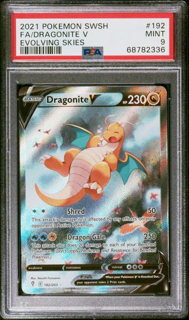 Pokemon Tcg Dragonite V 192/203 (PSA 9)