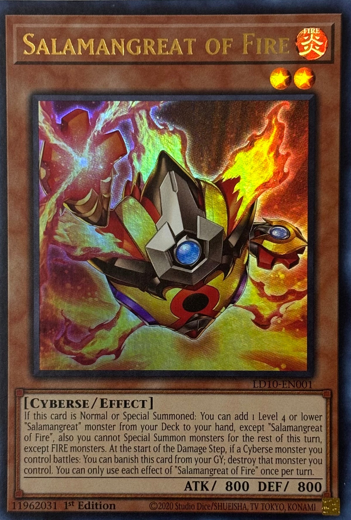 Yugioh! Salamangreat Of Fire Ld10-en001 1st edition Ultra rare