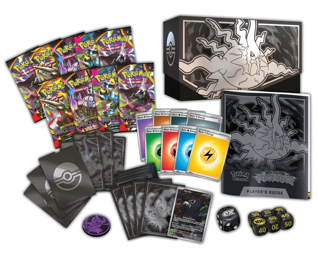 Pokemon Mega Evolution Pitch Black Elite Trainer Box - contenido completo