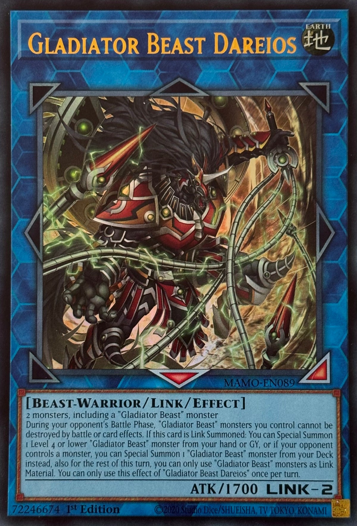 Yugioh! Gladiator Beast Dareios Mamo-en089 1st edition Ultra rare