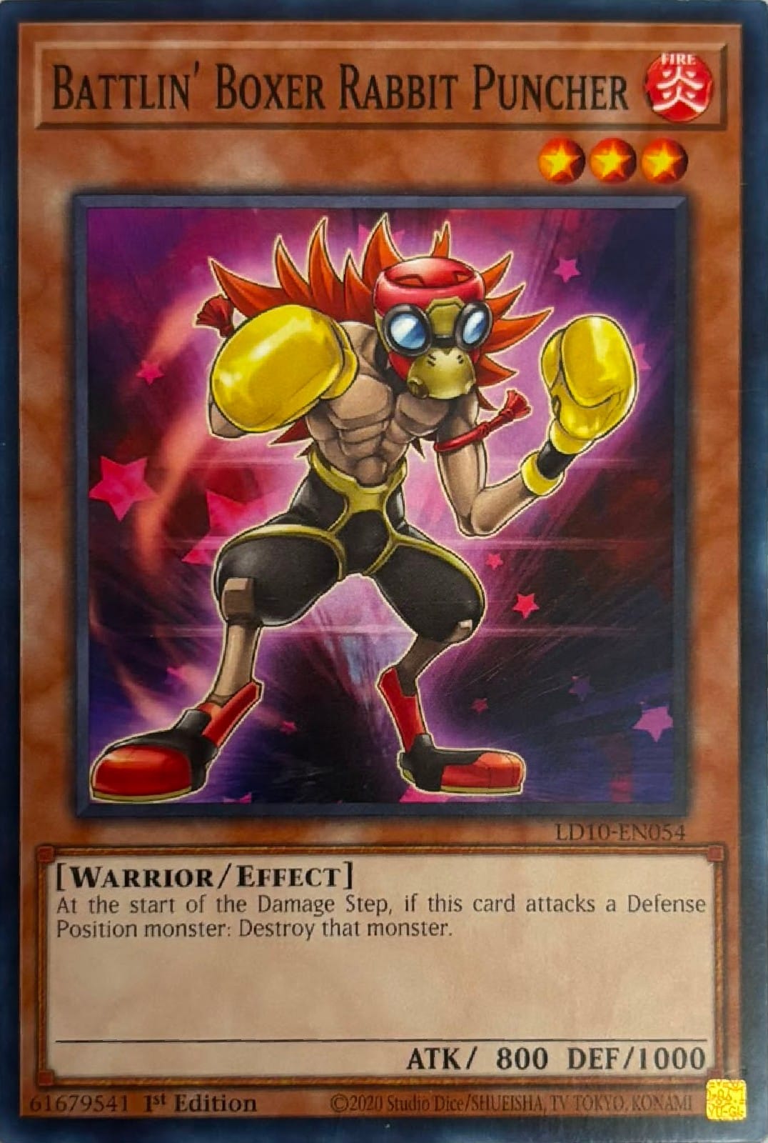 Yugioh! Battlin’ Boxer Rabbit Puncher Ld10-en054 1st edition Comun