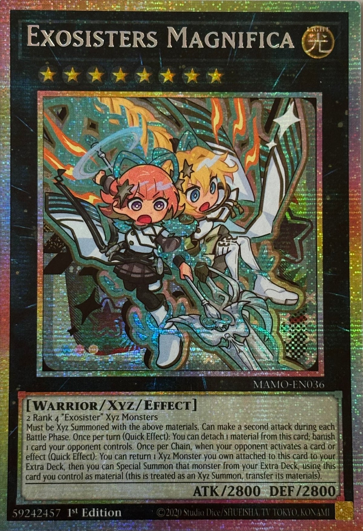 Yugioh! Exosisters Magnifica Mamo-en036 1st edition Starlight rare