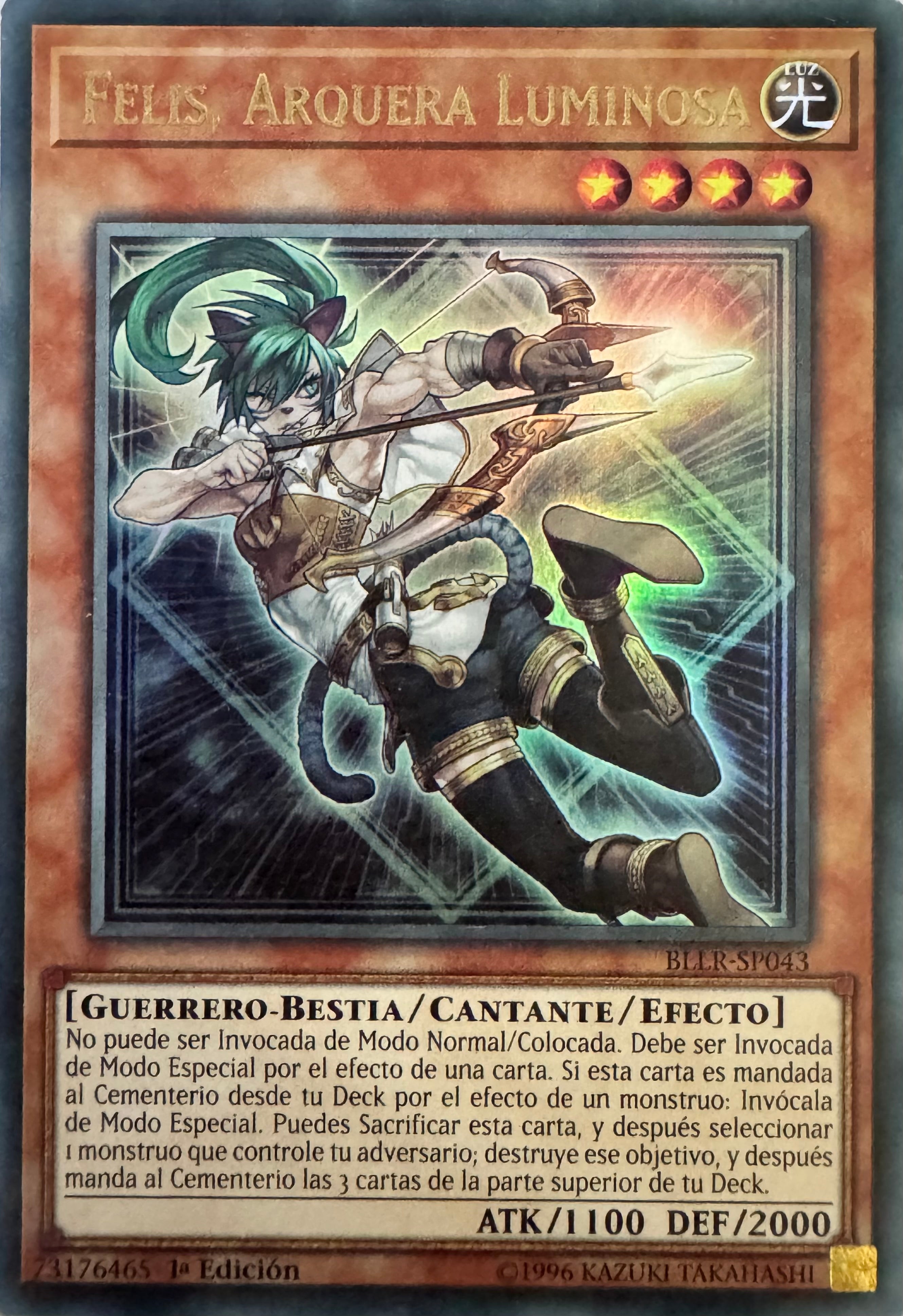 Yugioh! Felis, Arquera Luminosa Blrr-Sp043 1st Edition Ultra