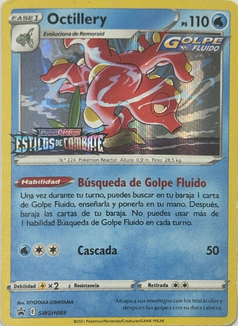 Pokemon Tcg Octillery SWSH089 Holo (Espada y Escudo Estilos de Combate) (Español)