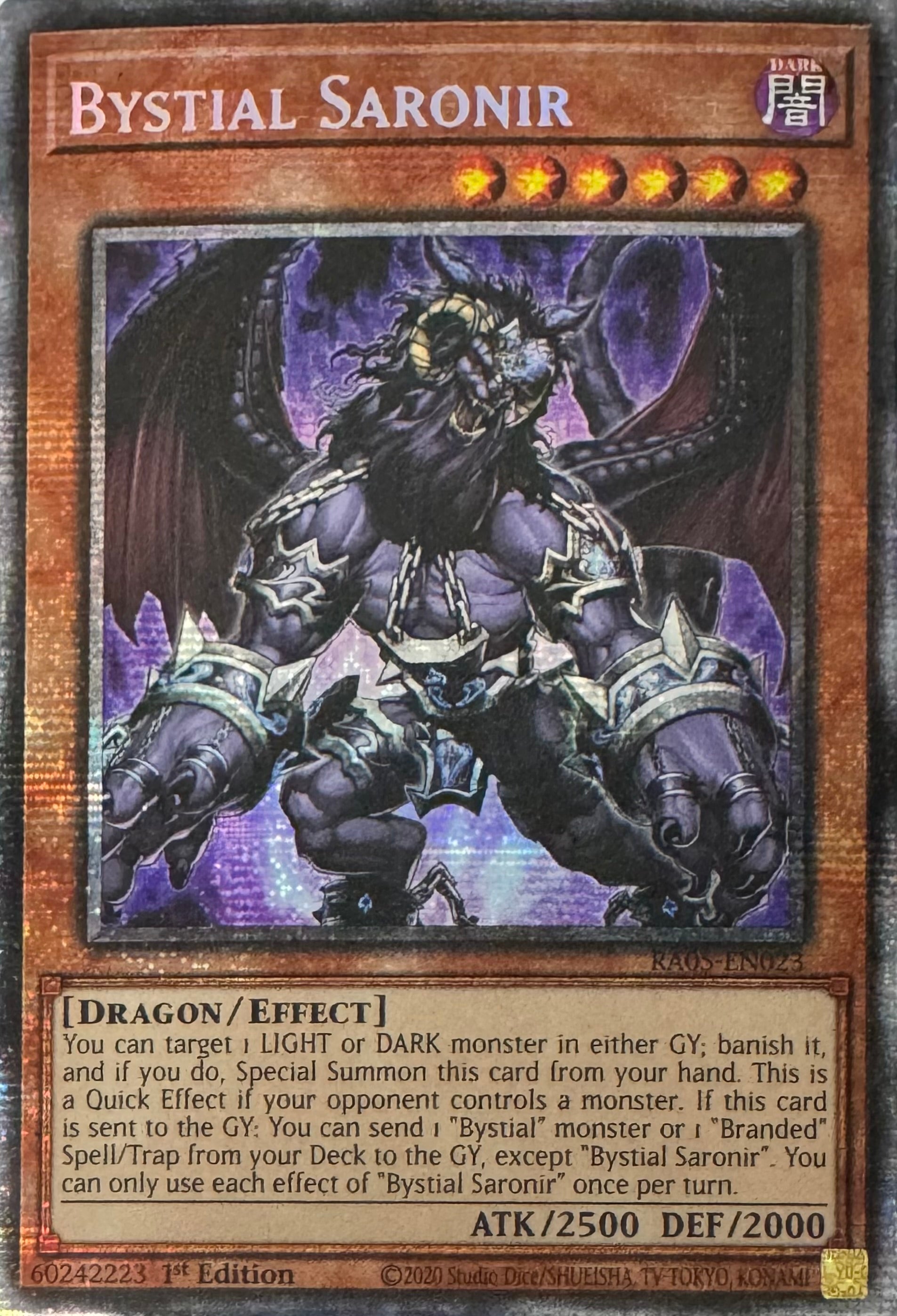 Yugioh! Bystial Saronir Ra05-en023 1st Edition Starlight