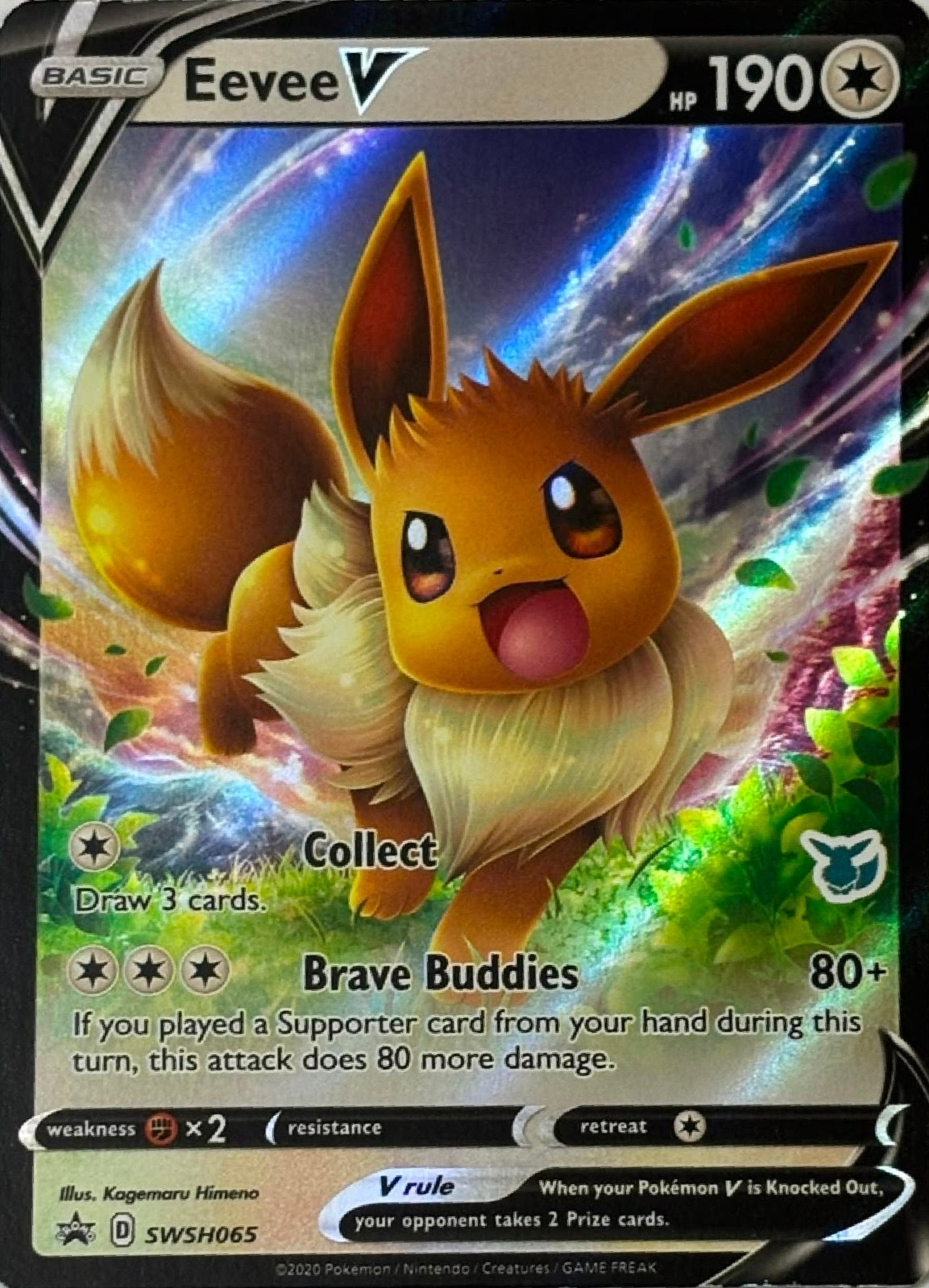 Pokemon Tcg Eevee V Swsh065 (Stamped)