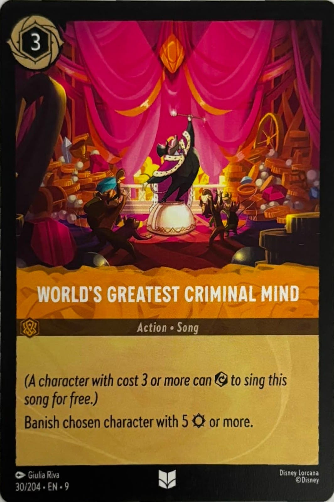 Disney Lorcana World’s Greatest Criminal Mind 30/204