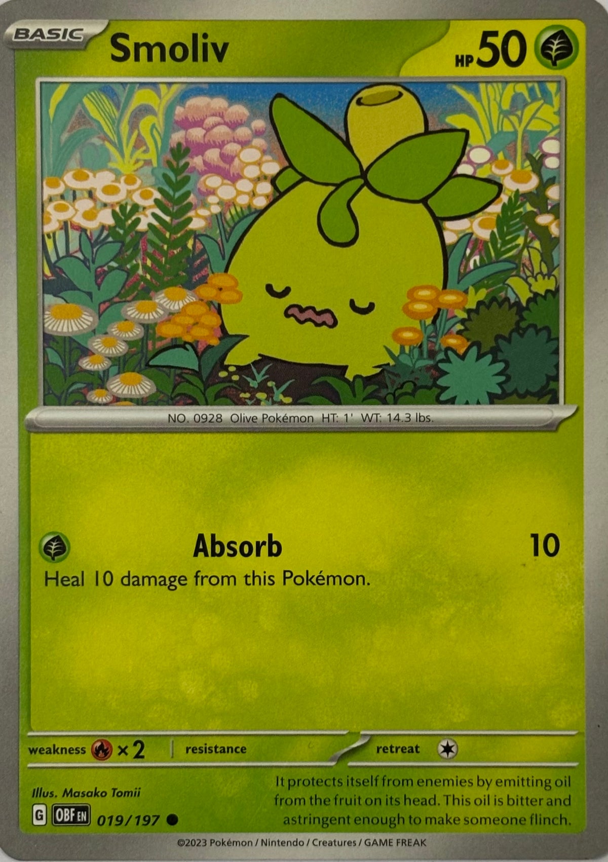 Pokemon Tcg Smoliv 019/197