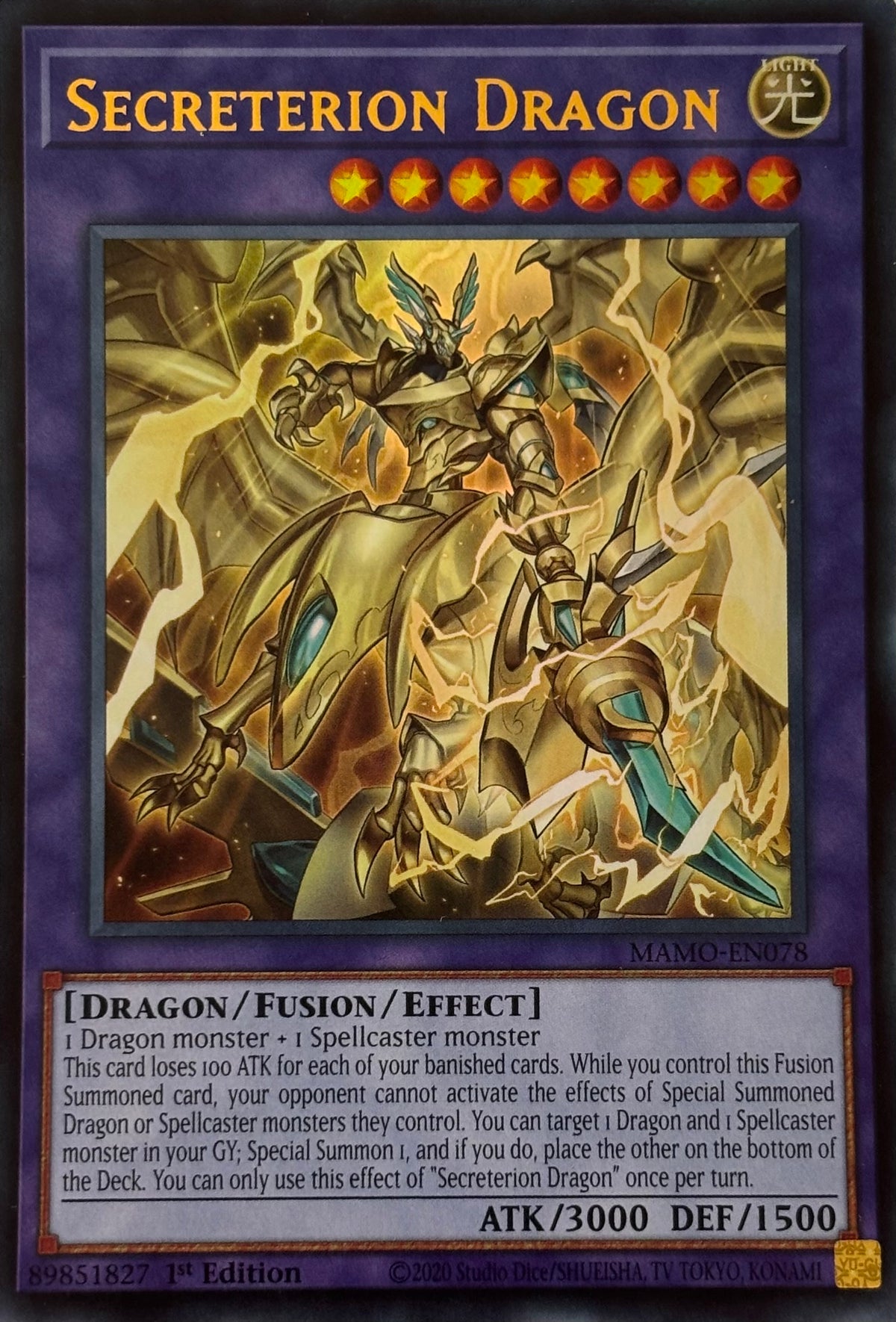 Yugioh! Secreterion Dragon Mamo-en078 1st edition Ultra rare