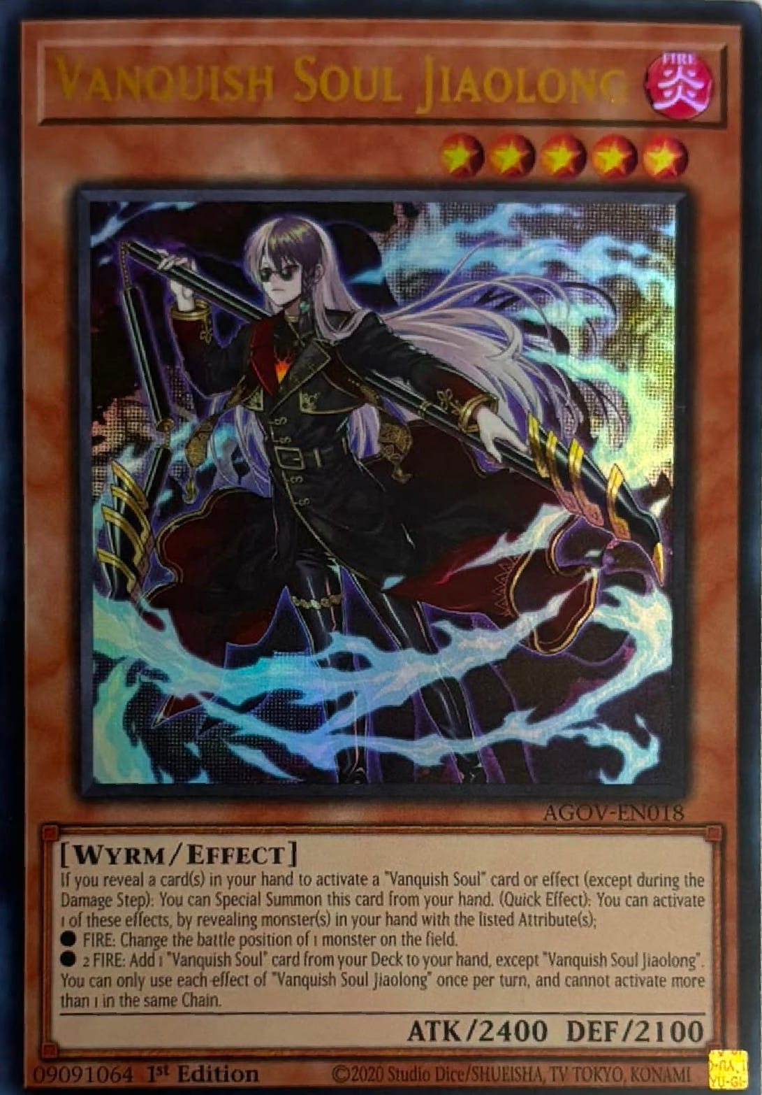 Yugioh! Vanquish Soul Jiaolong Agov-en018 1st edition Ultra rare