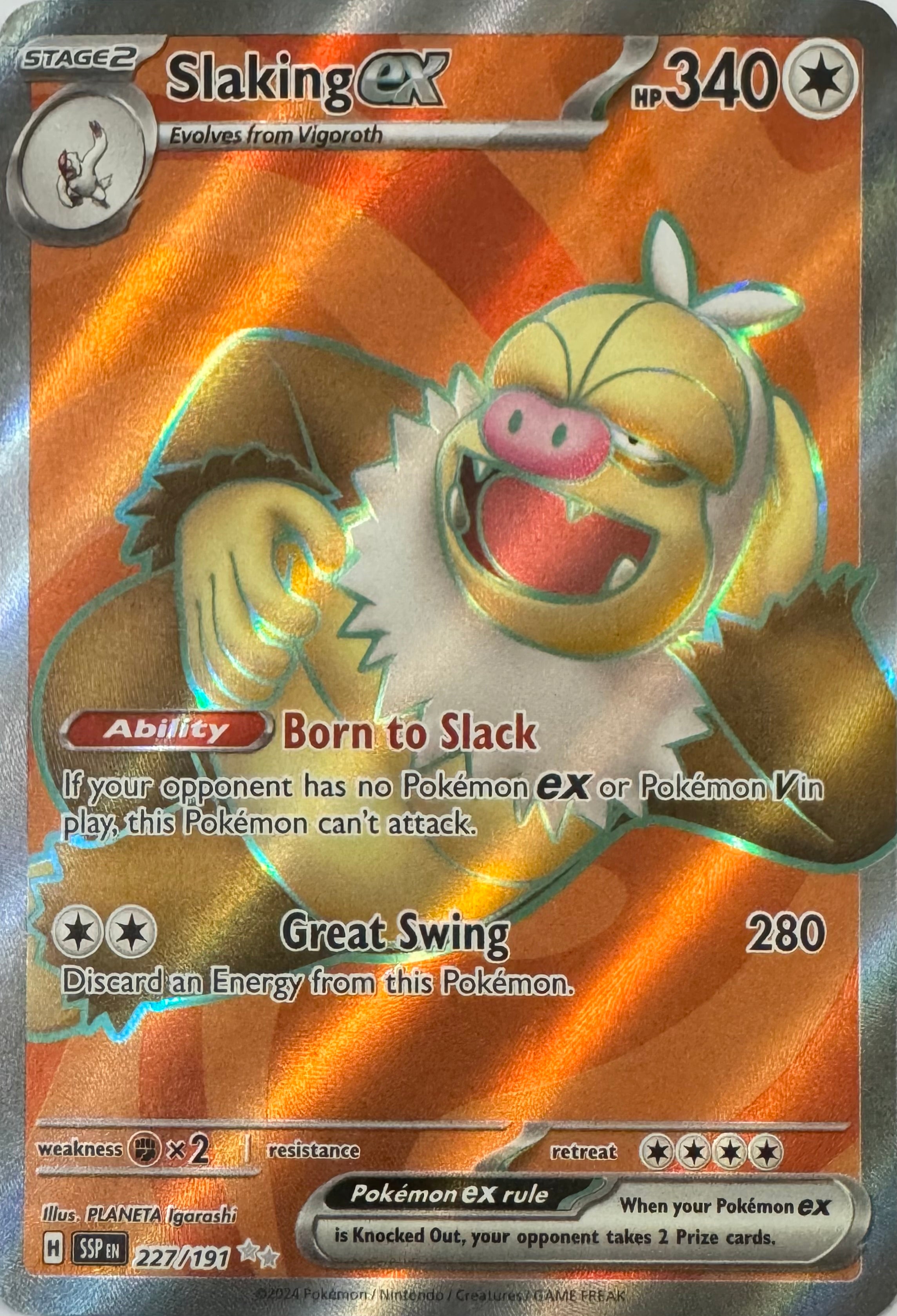 Pokemon Tcg Slaking Ex 227/191