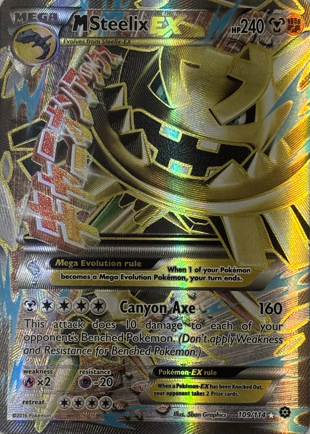 Pokemon Tcg MSteelix Ex 109/114 Full Art
