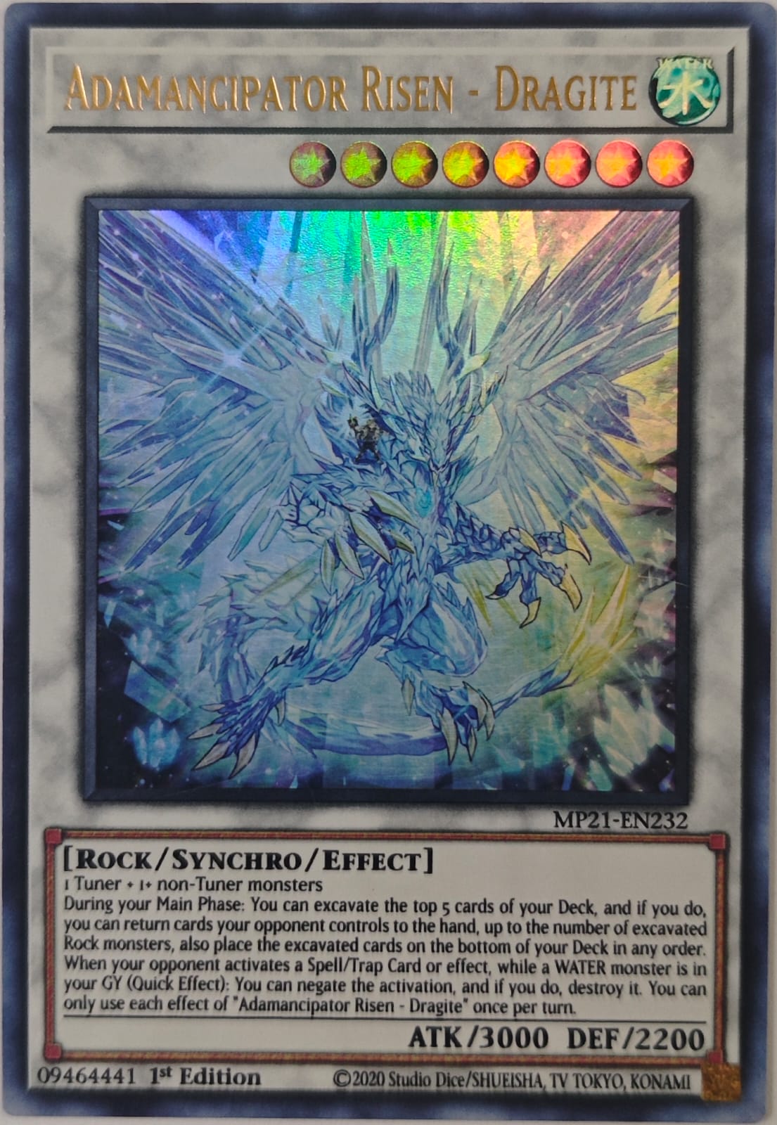 Yugioh! Adamancipador Risen - Dragite Mp21-en232 1st Edition Ultra