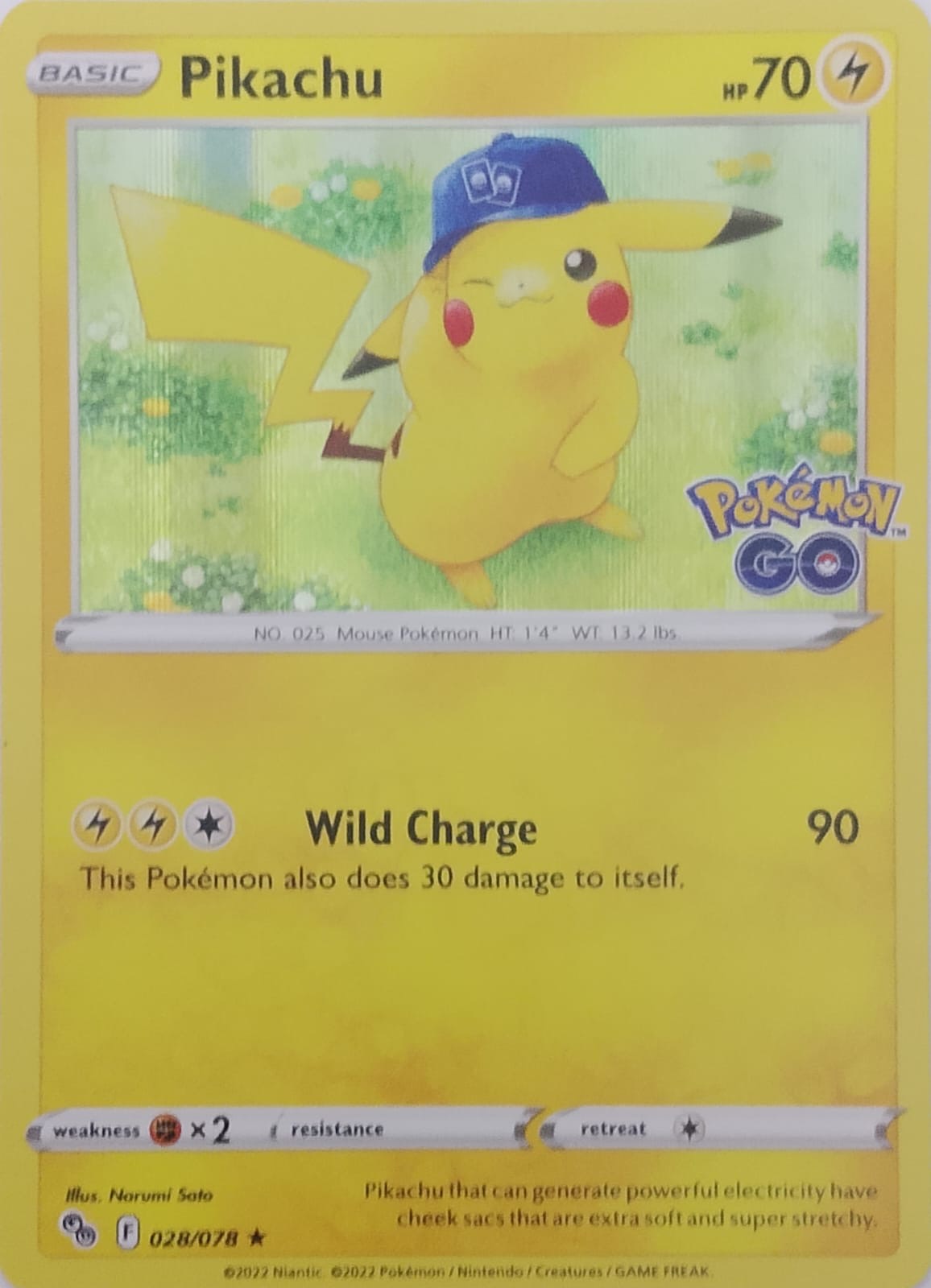 Pokemon Tcg Pikachu 028/078 Holo