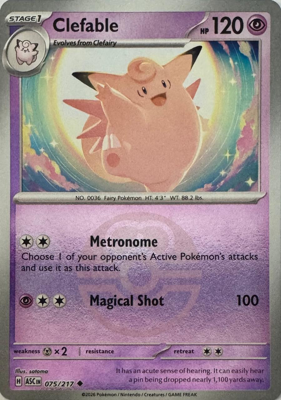 Pokemon Tcg Clefable 075/217 (Love Ball)