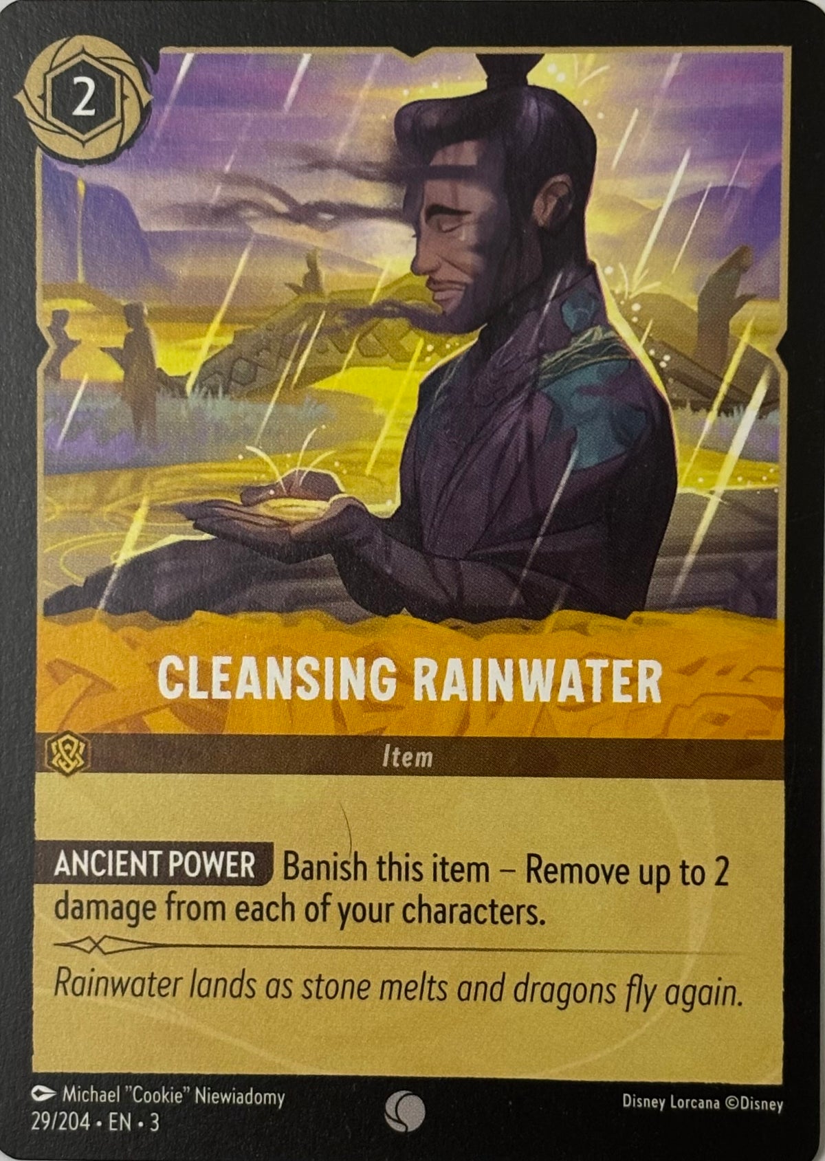 Disney Lorcana Cleansing Rainwater 29/204