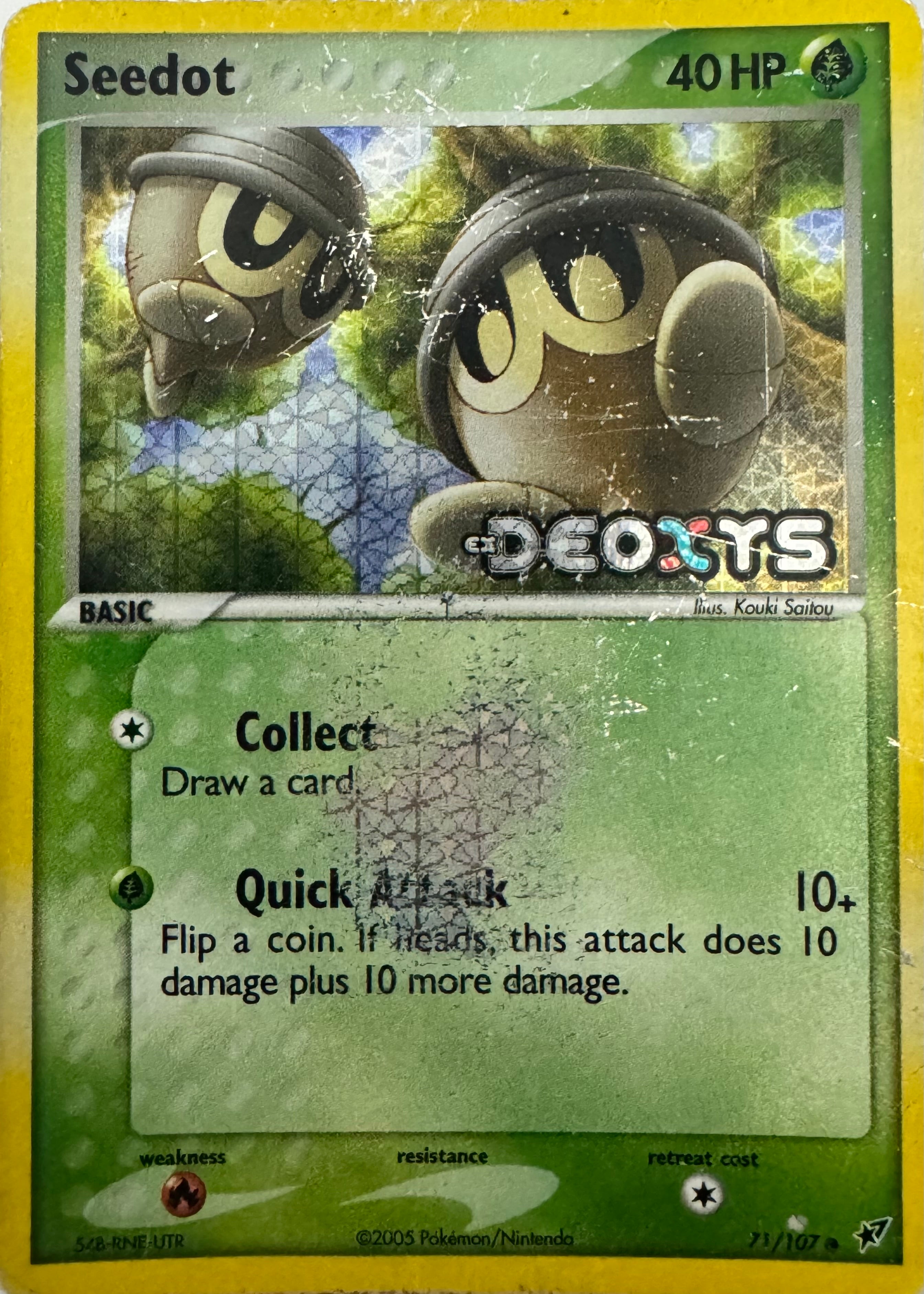 Pokemon Tcg Seedot 71/107 Holo (Ex Deoxys)(DMG)