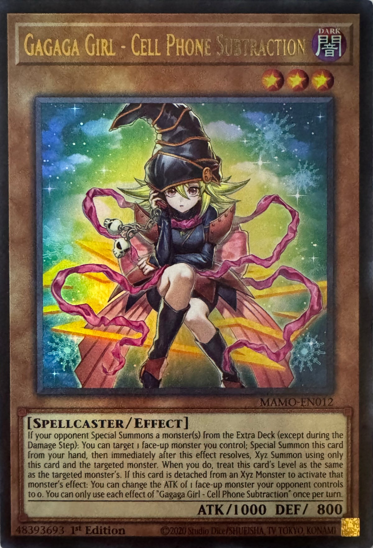Yugioh! Gagaga Girl - Cell Phone Subtraction Mamo-en012 1st Edition Ultra Rare