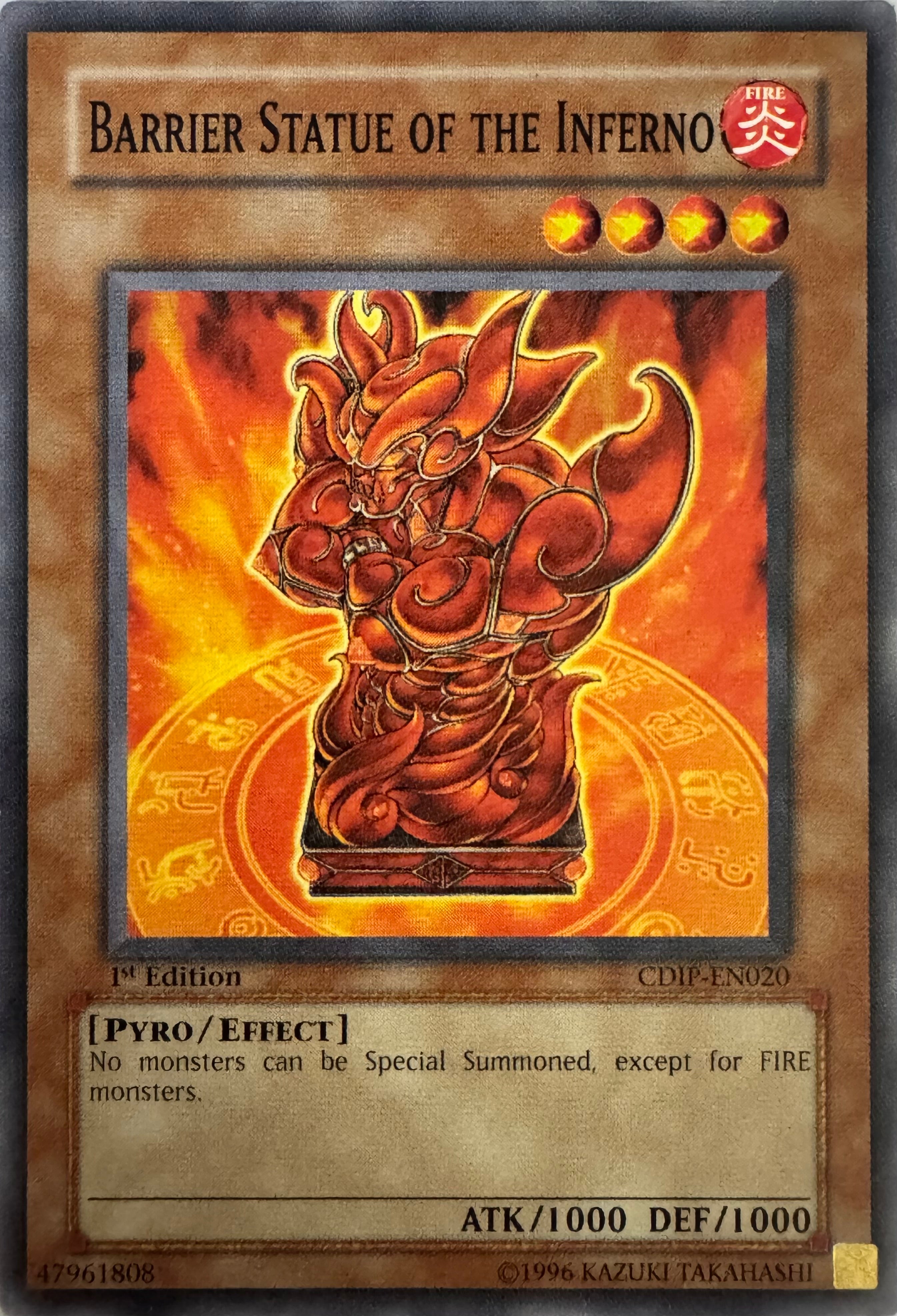 Yugioh! Barrier Statue Of The Abyss Cdip-en020 1st Edition