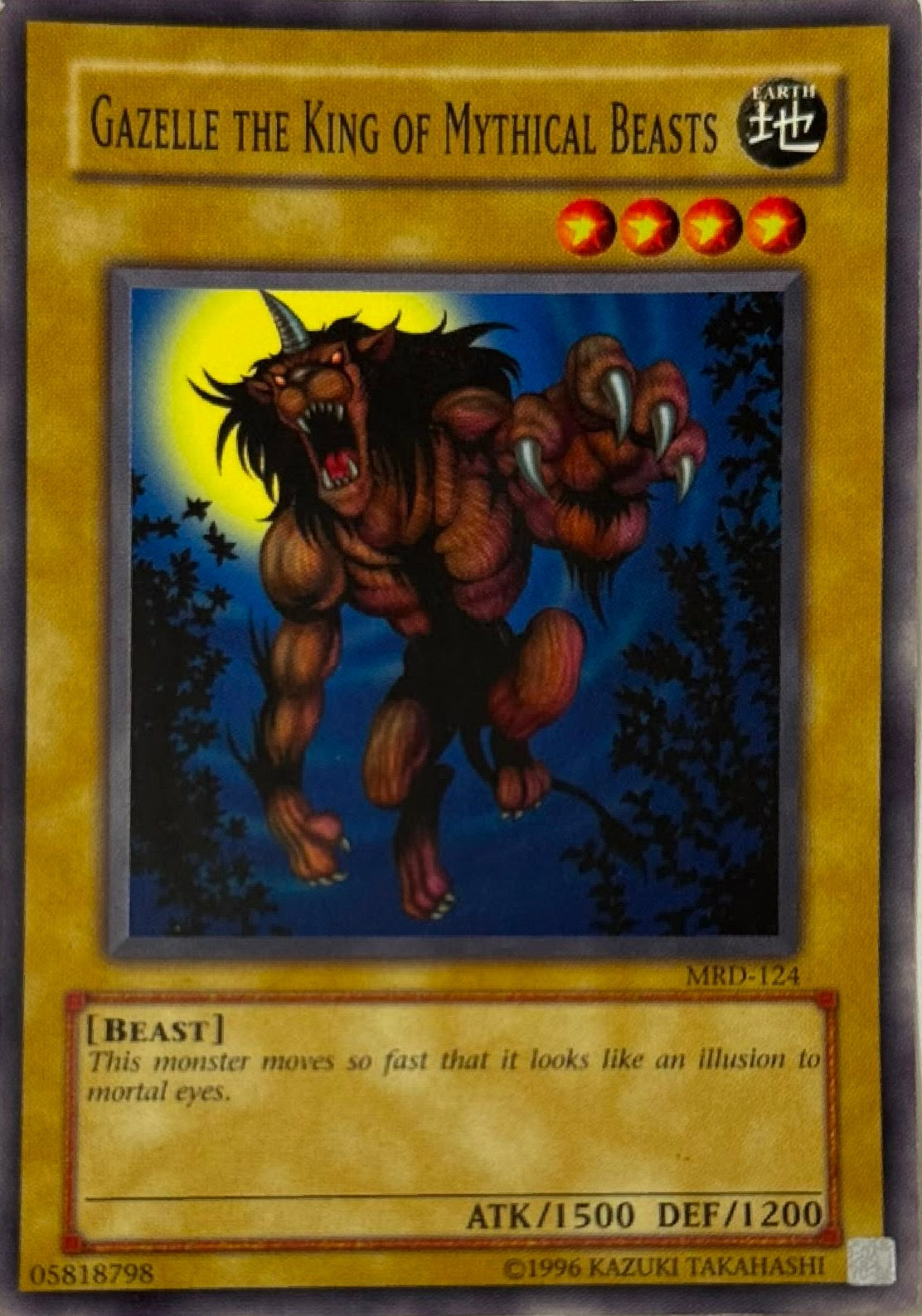 Yugioh! Gazelle The King Of Mythical Beasts Mrd-124
