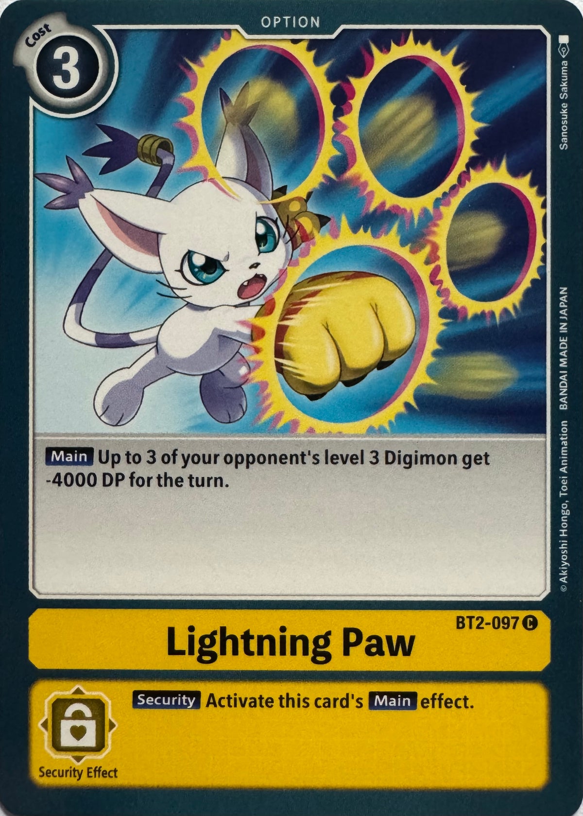 Digimon Tcg Lightning Paw Bt2-097