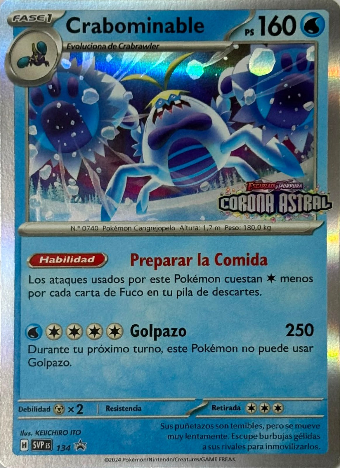 Pokemon Tcg Crabominable 134 Holo (Stellar Crown) Español