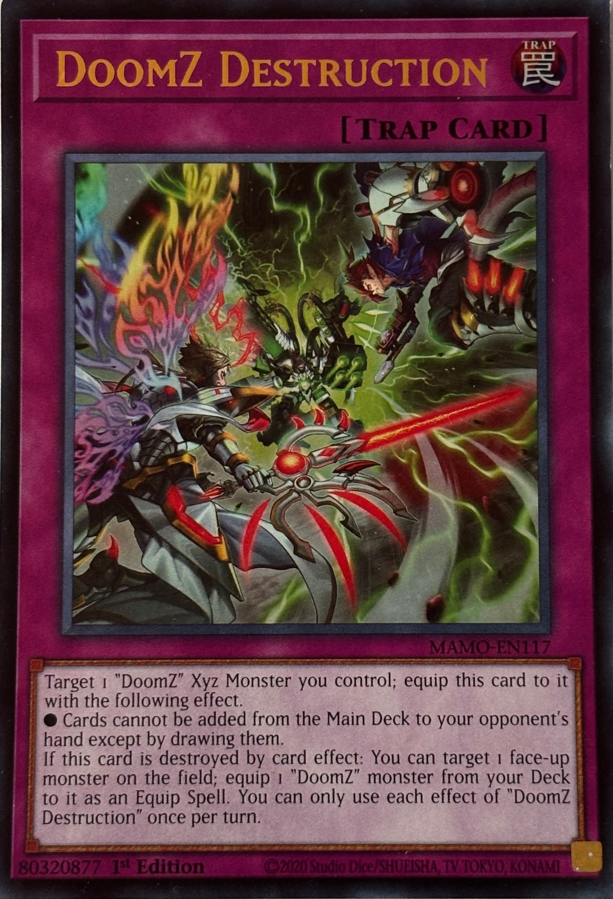 Yugioh! DoomZ Destruction Mamo-en117 1st edition ultra rare