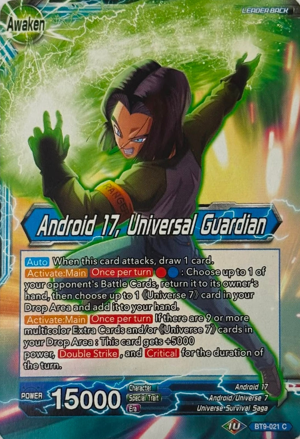 Dragon Ball Tcg Android 17 - Universal Guardian Bt9-021