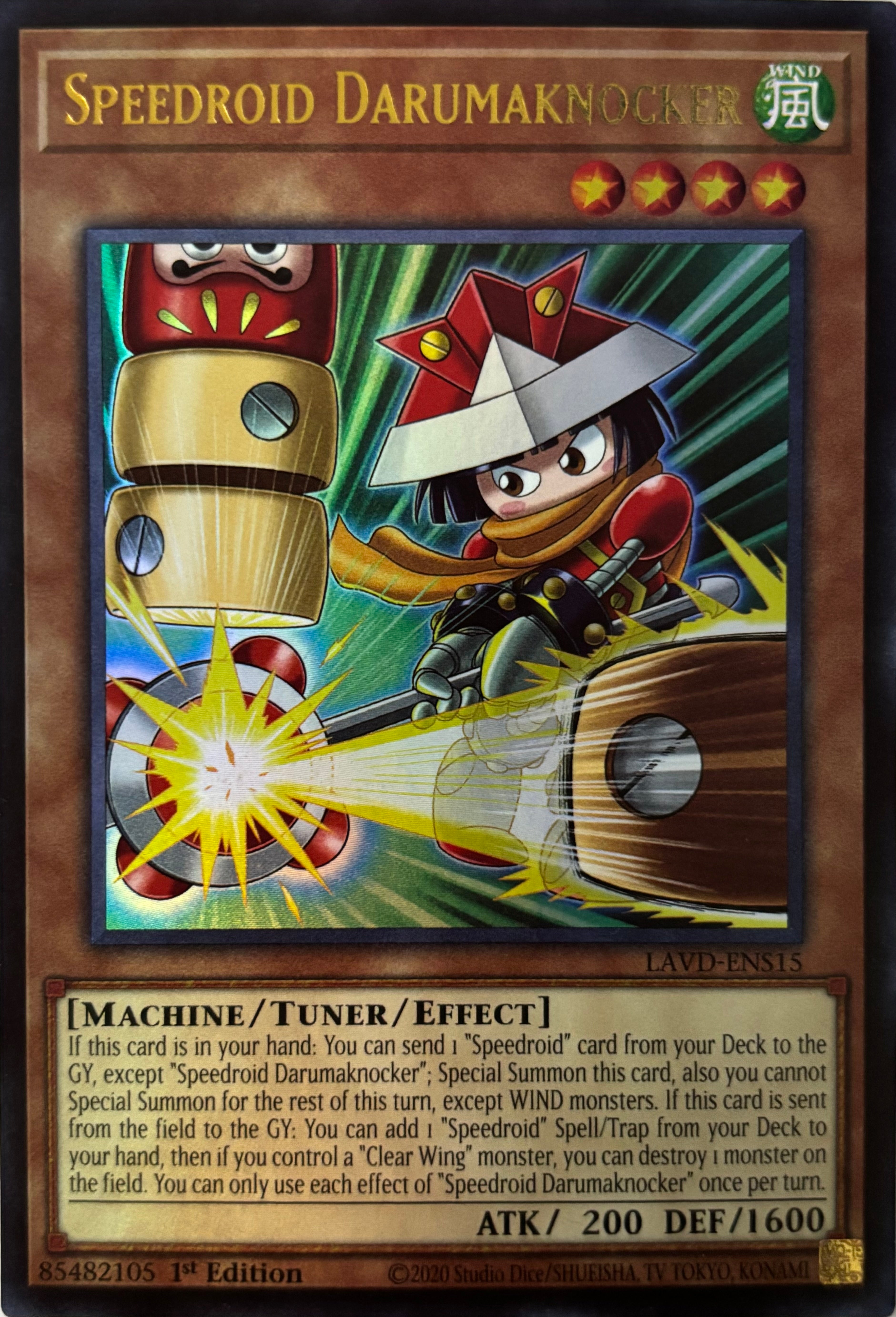 Yugioh! Speedroid Darumaknocker Lavd-ens15 1st Edition Ultra