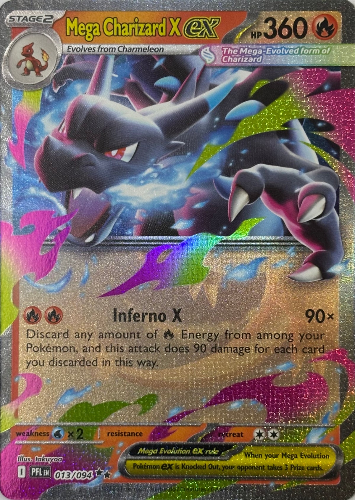 Pokemon Tcg Mega Charizard X ex 013/094 Ultra rare