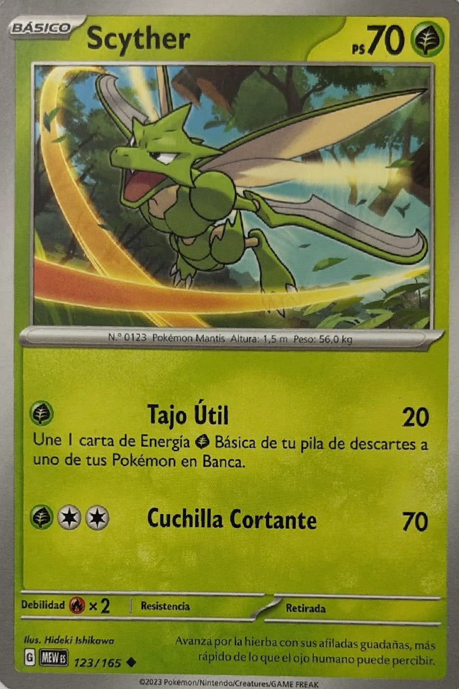 Pokémon Tcg Scyther 123/165