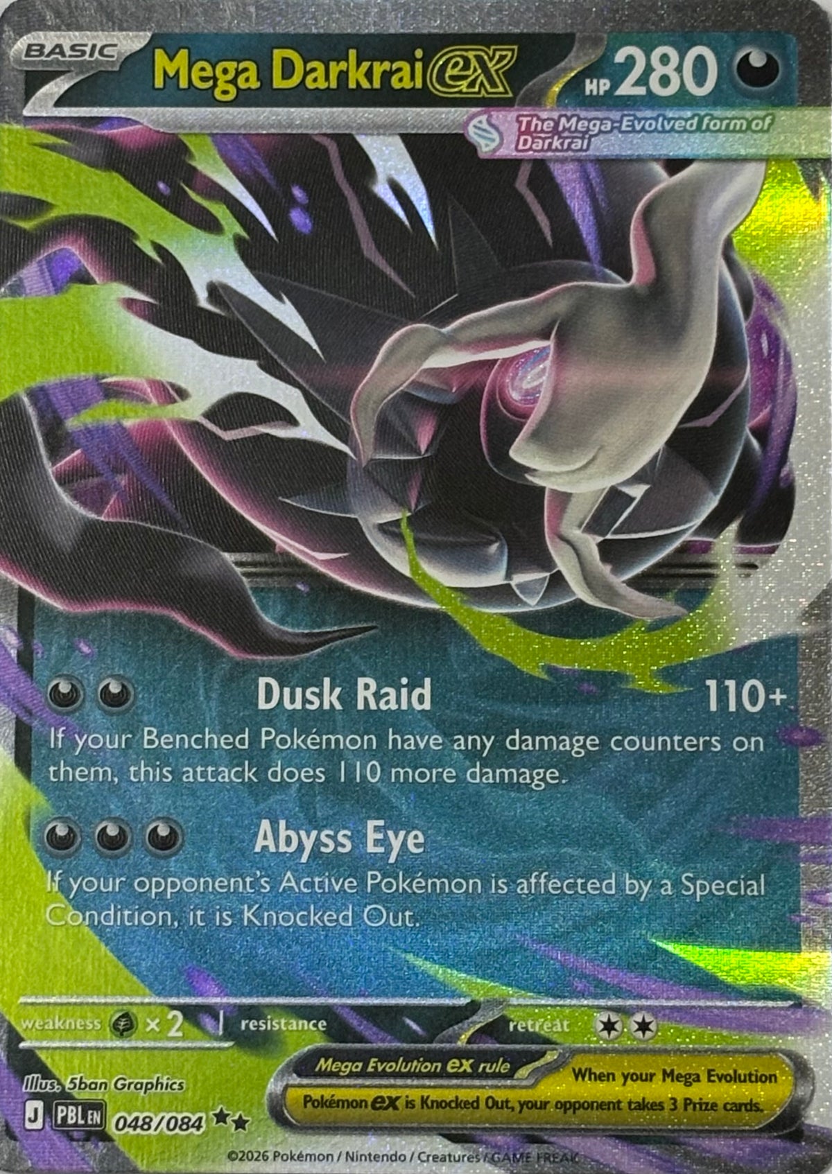 Pokemon Tcg Mega Darkrai ex 048/084 Ultra rare