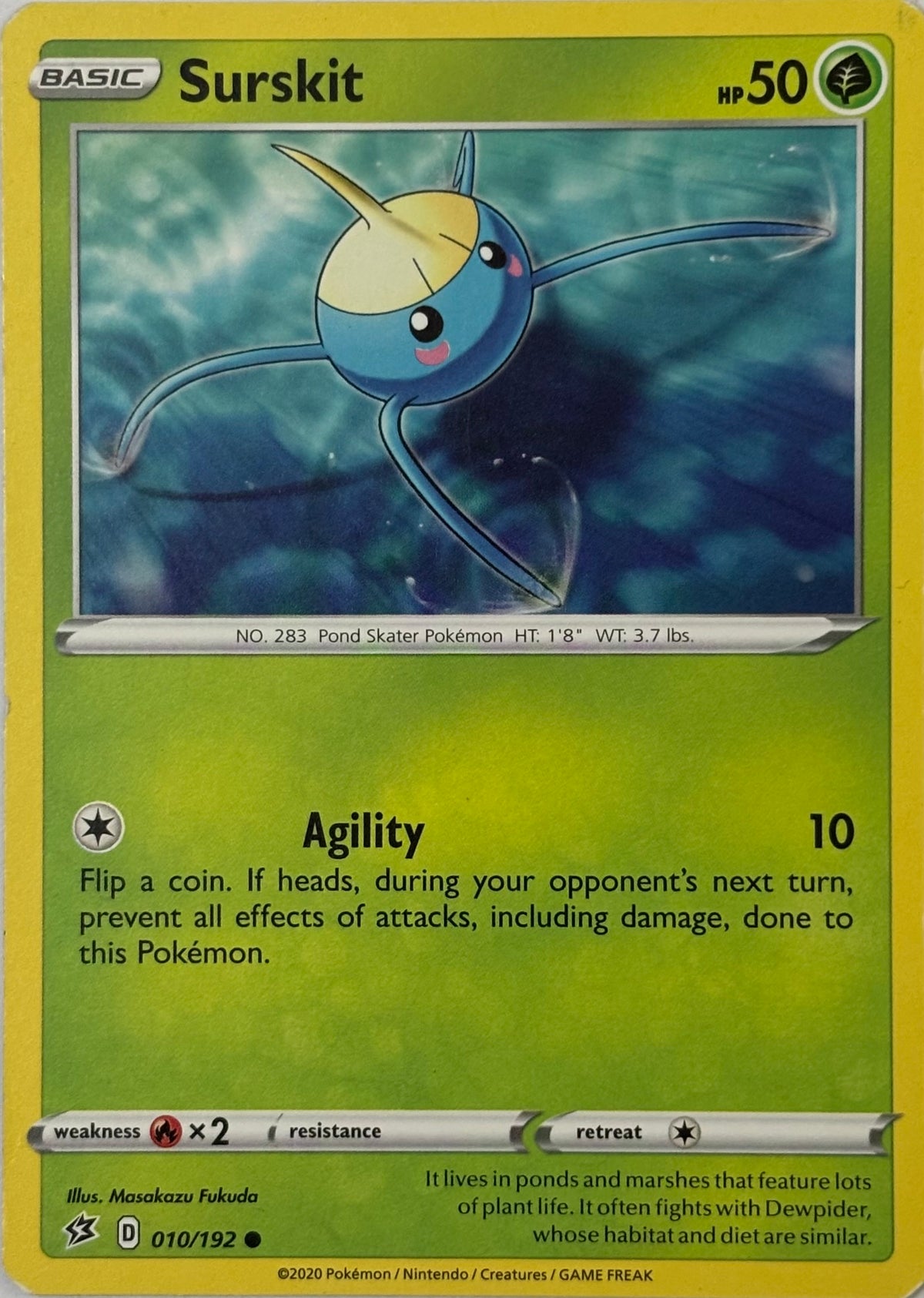 Pokemon Tcg Surskit 010/192