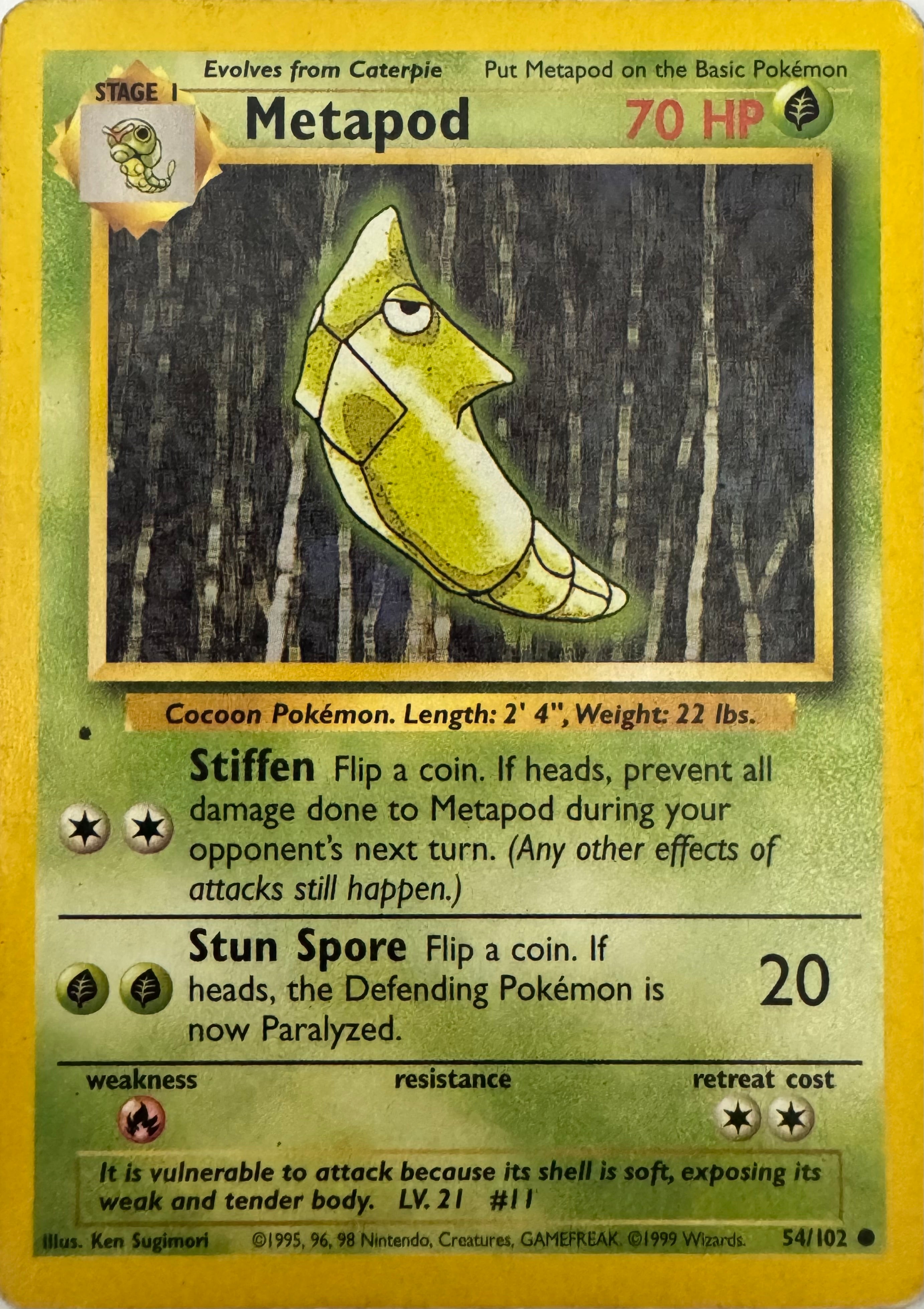 Pokémon Tcg Metapod 54/102