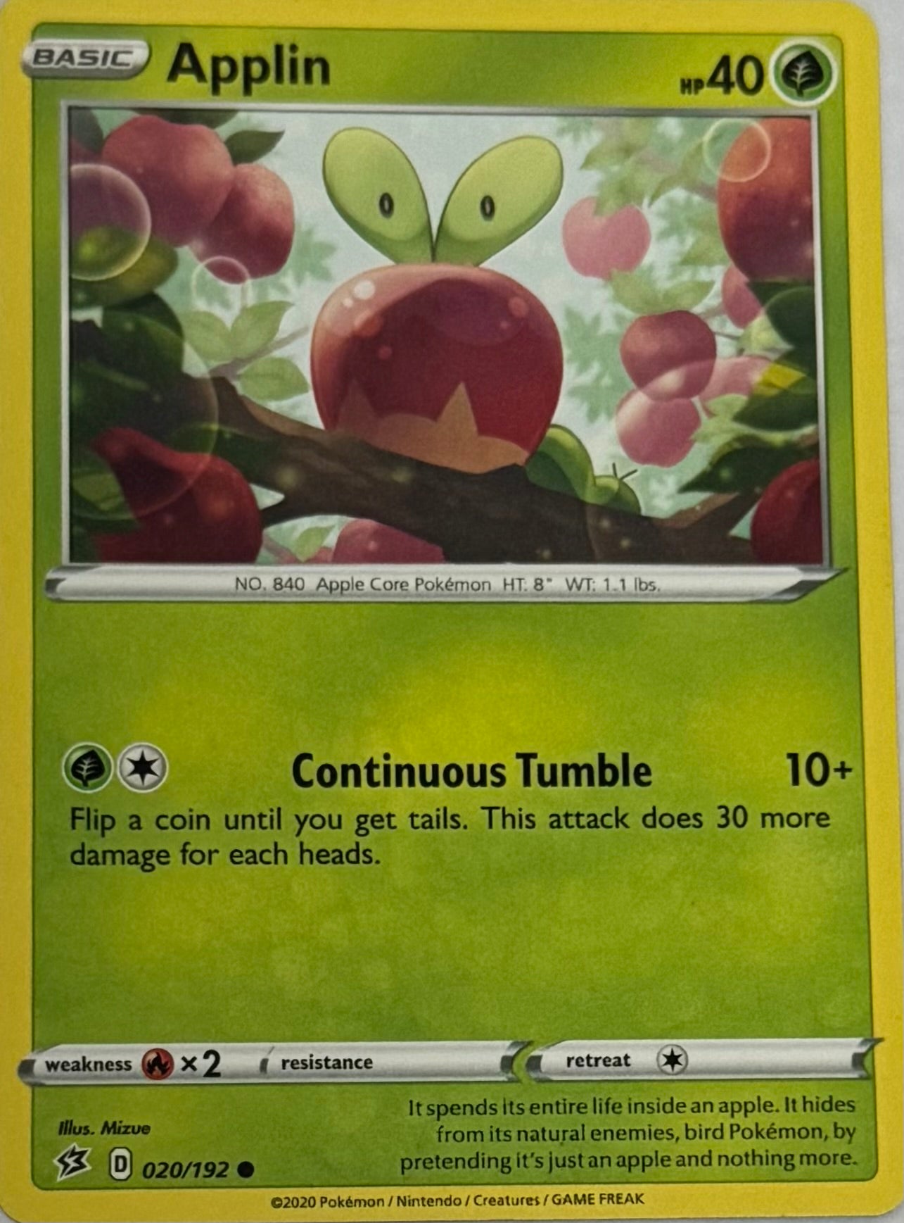 Pokemon Tcg Applin 020/192