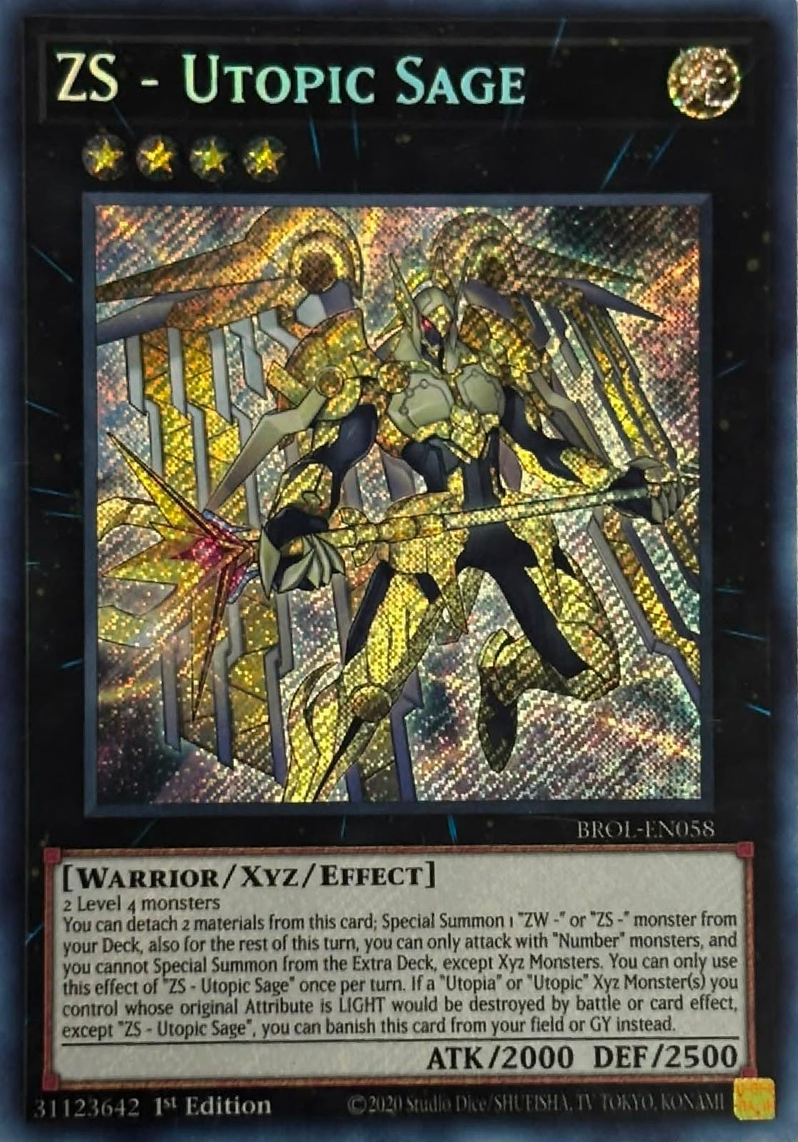 Yugioh! ZS - Utopic Sage Brol-en058 1st edition Secret Rare