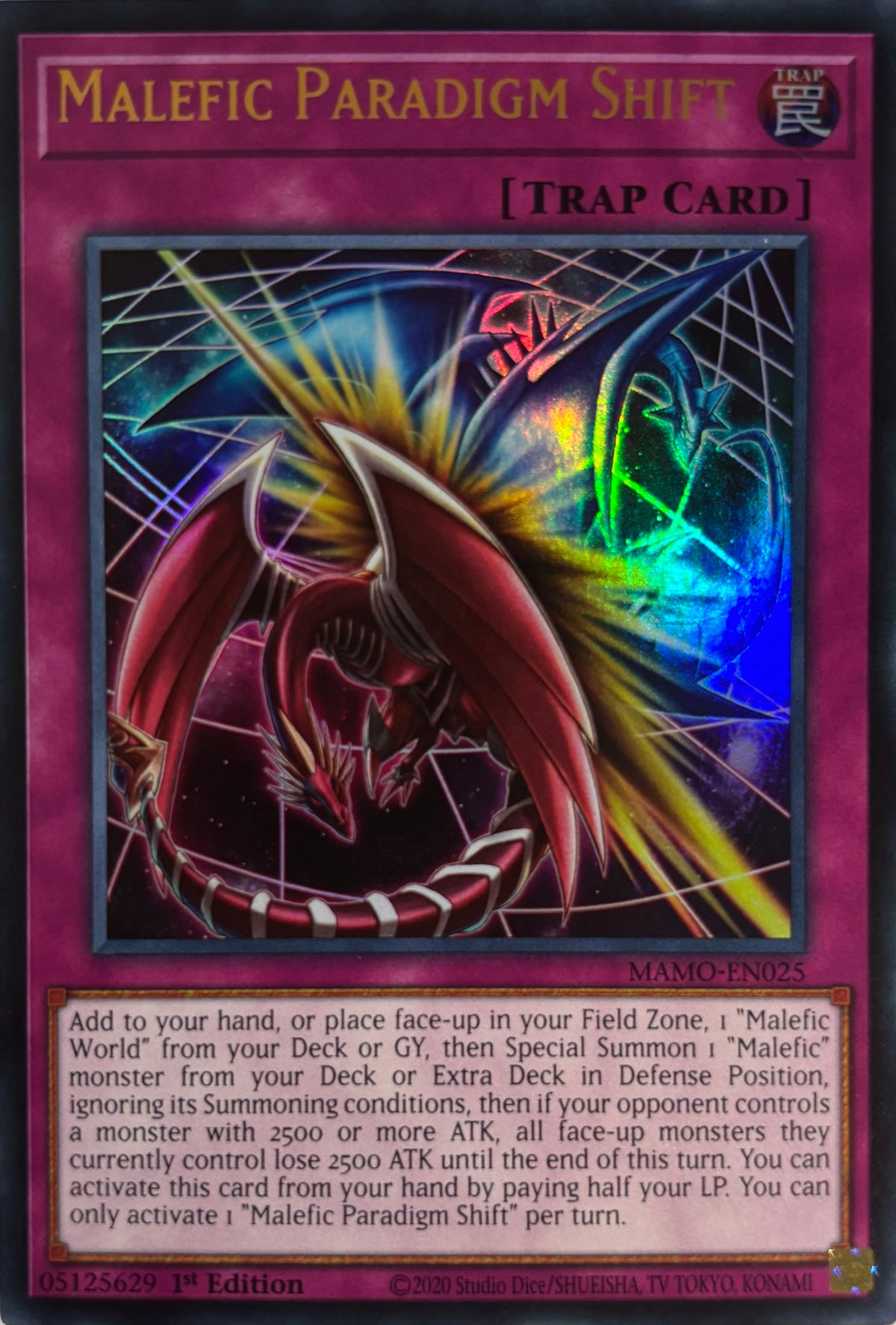 Yugioh! Malefic Paradigm Shift Mamo-en025 1st edition Ultra rare