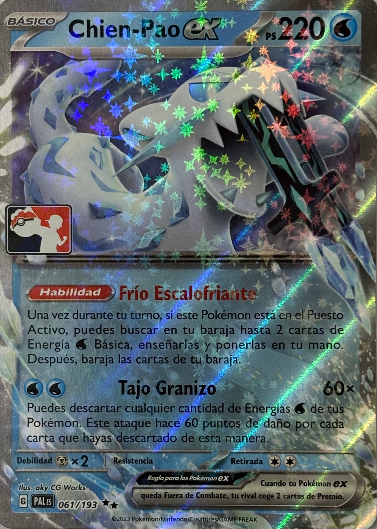 Pokemon Tcg Chien-Pao ex 061/193 (Liga)(Español) Ultra rare