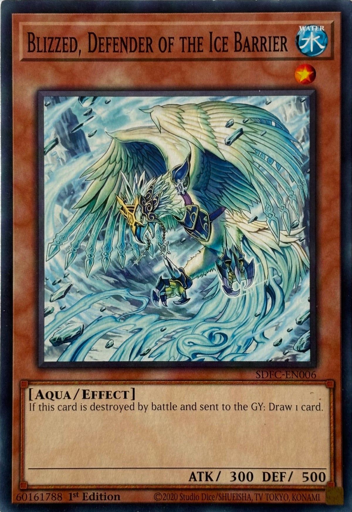 Yugioh! Blizzed, Defender Of The Ice Barrier Sdfc-en006 1st edition