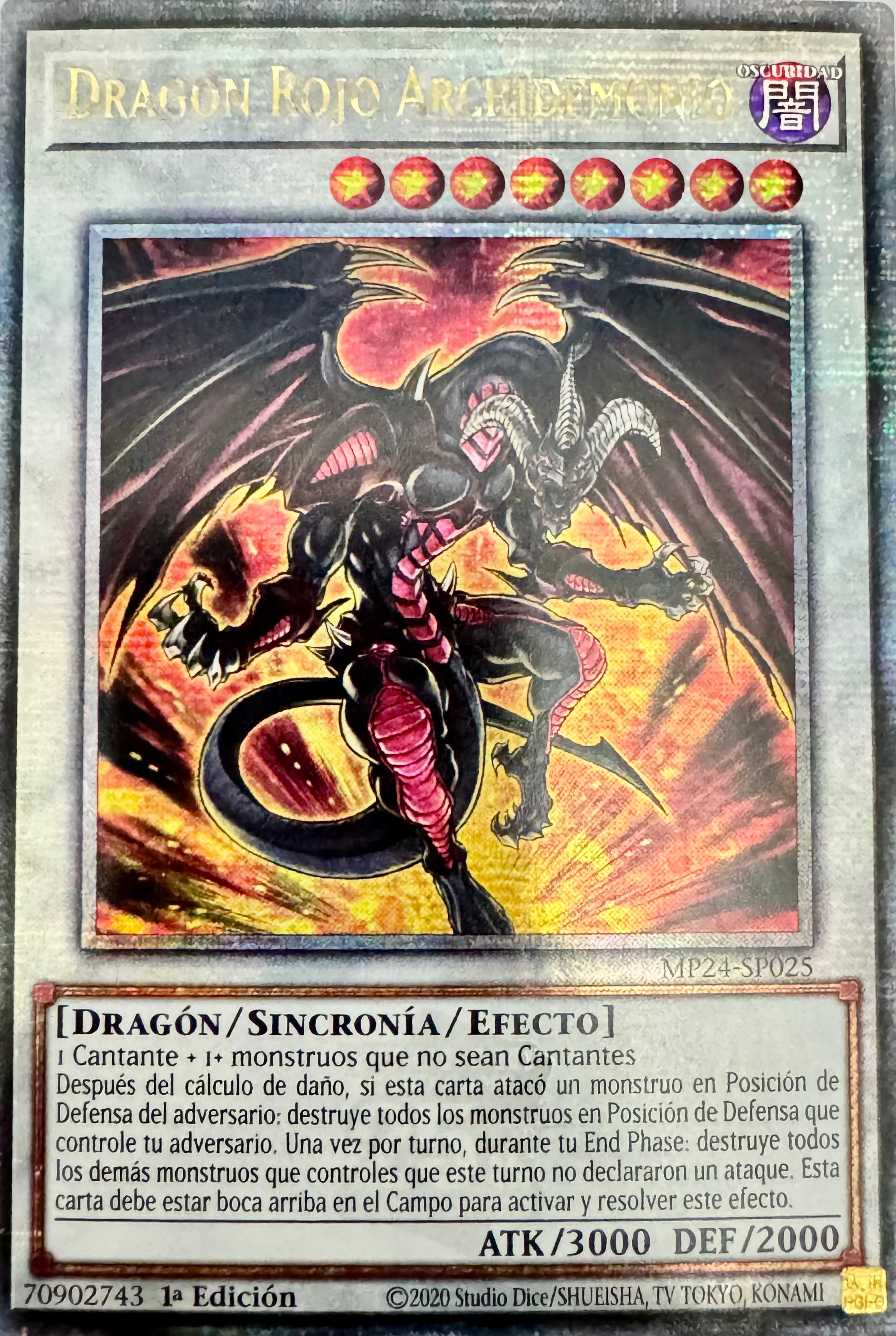 Yugioh! Dragón Rojo Archidemonio  Mp24-sp025 Quarter Century 1st Edition (Español)