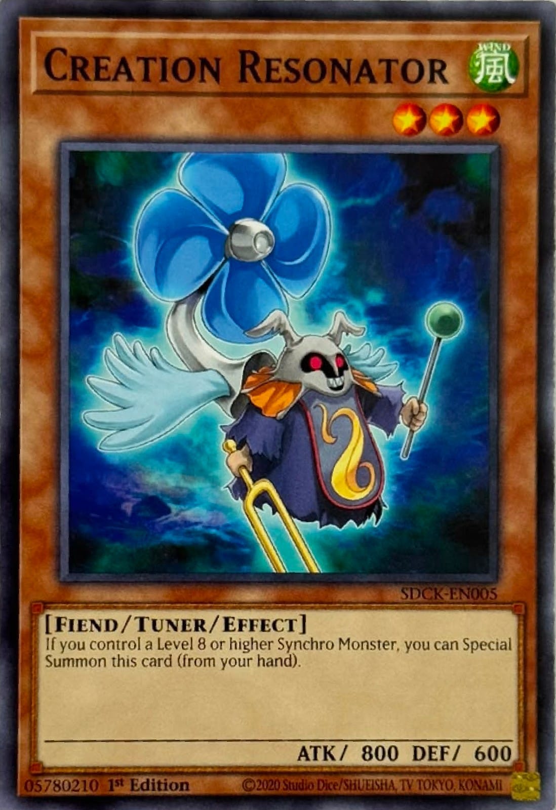Yugioh! Creation Resonator Sdck-en005 1st edition Comun