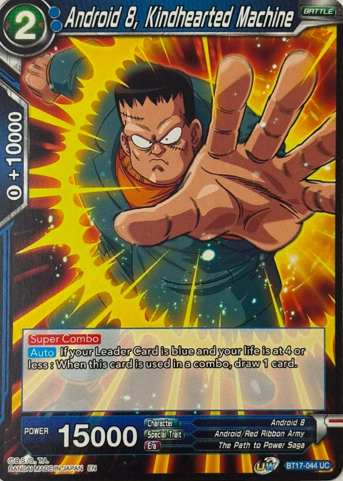 Dragon Ball Tcg Android 8, Kindhearted Machine Bt17-044